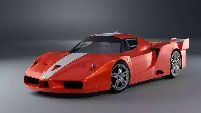 Ferrari FXX Low-poly 3D model
