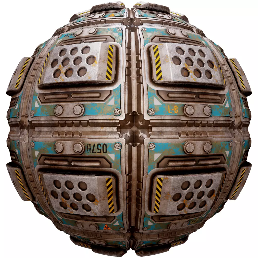 PBR Seamless Sci-Fi Texture 34 Low-poly 3D model