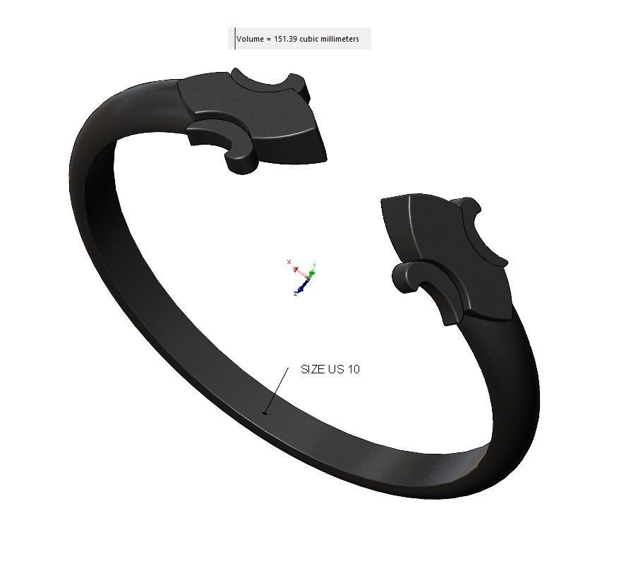 Simplistic Heraldic Lily Ring 3D print model_11