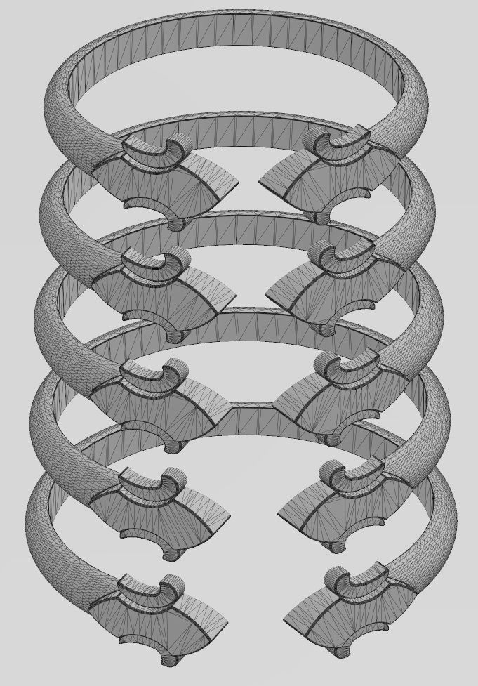 Simplistic Heraldic Lily Ring 3D print model_13