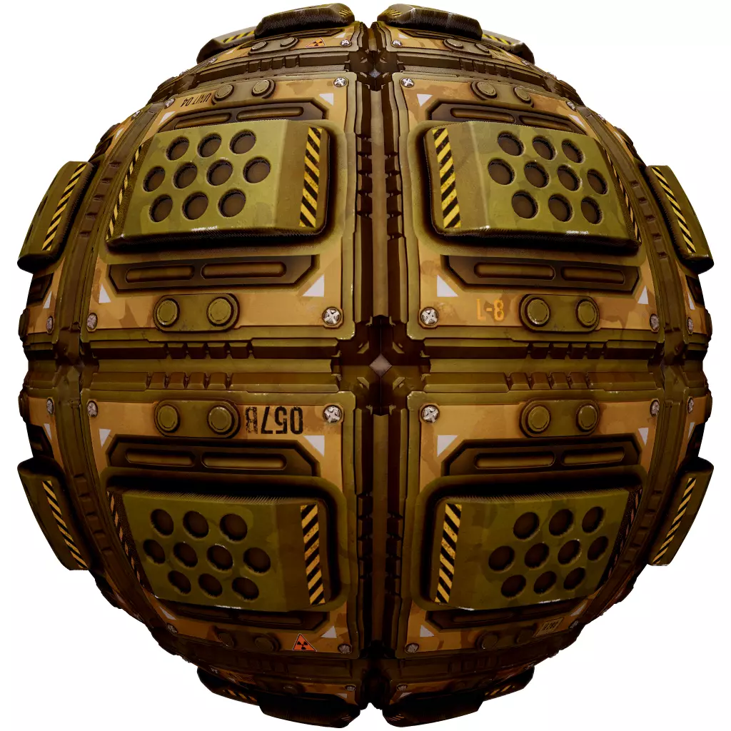 PBR Seamless Sci-Fi Texture 35 Low-poly 3D model