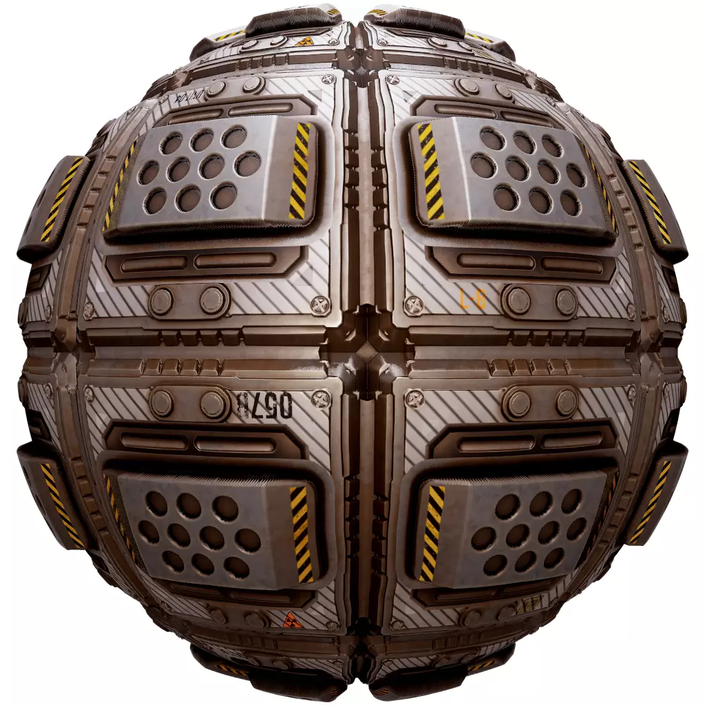 PBR Seamless Sci-Fi Texture 36 Low-poly 3D model