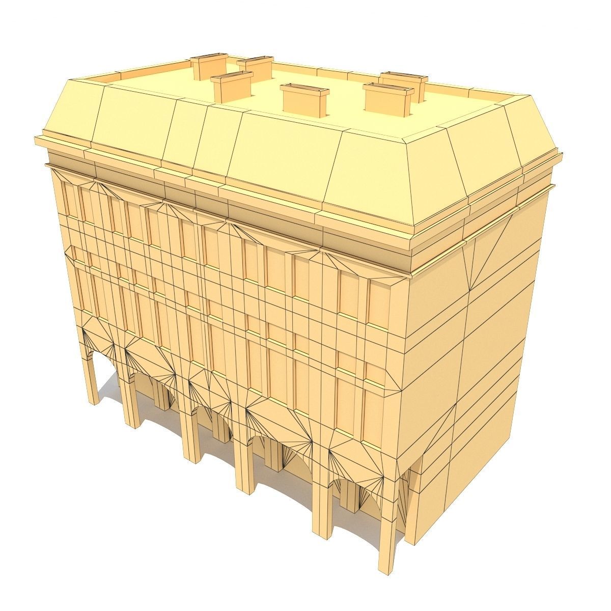 Apartment House 204 Low-poly 3D model_9