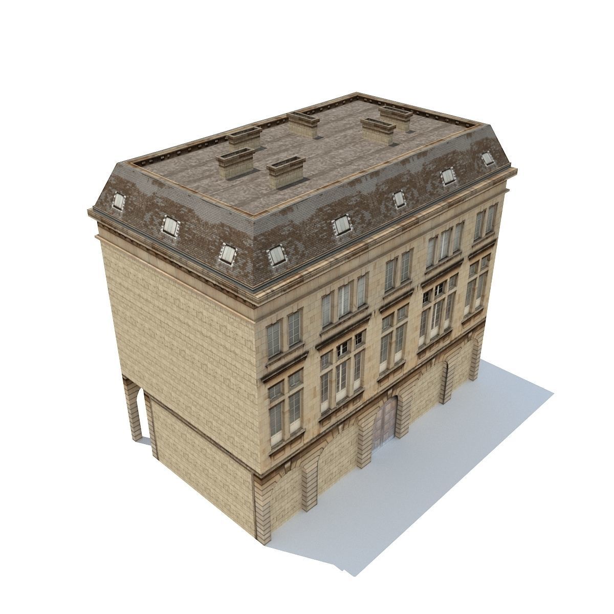 Apartment House 204 Low-poly 3D model_4