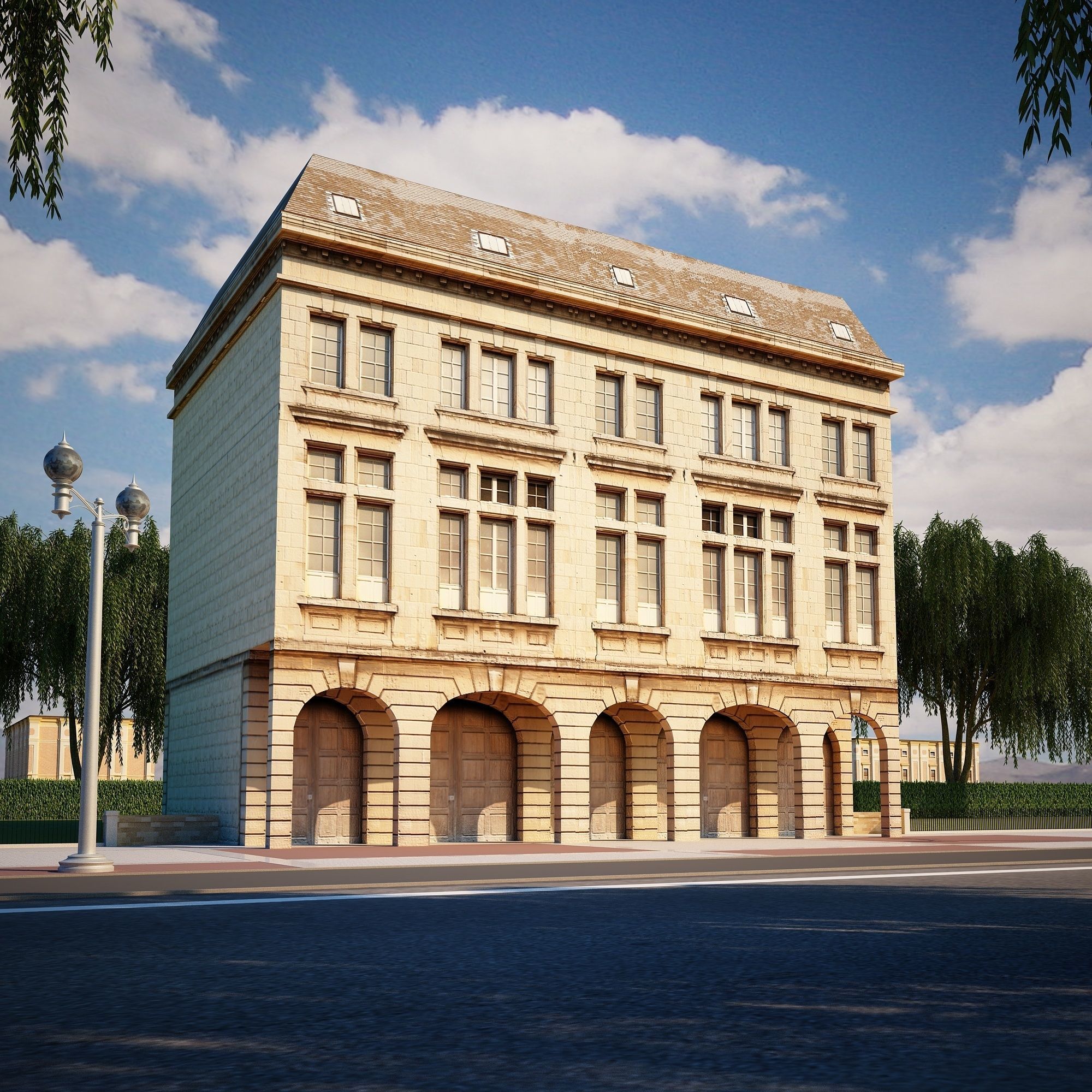 Apartment House 204 Low-poly 3D model_10