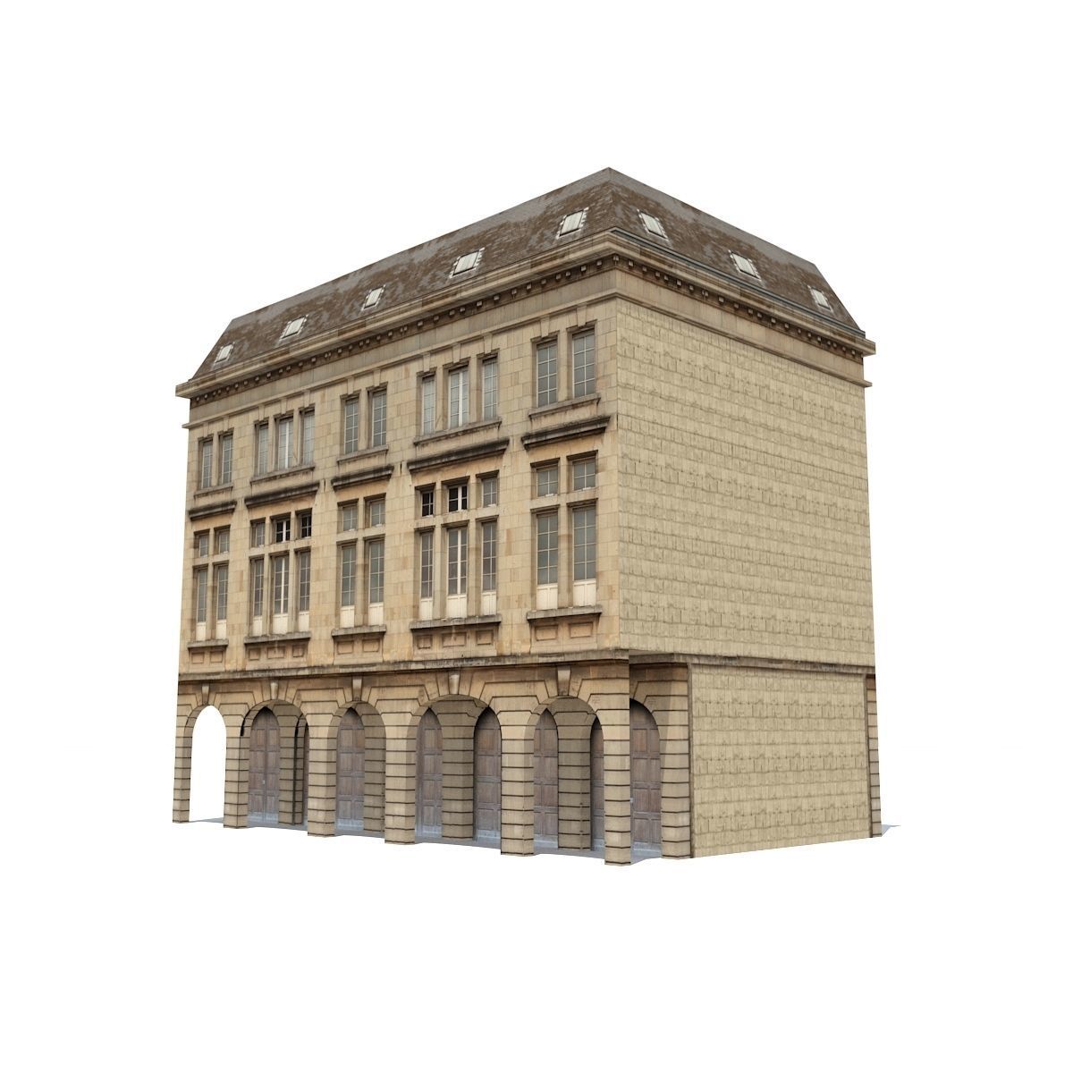 Apartment House 204 Low-poly 3D model_3