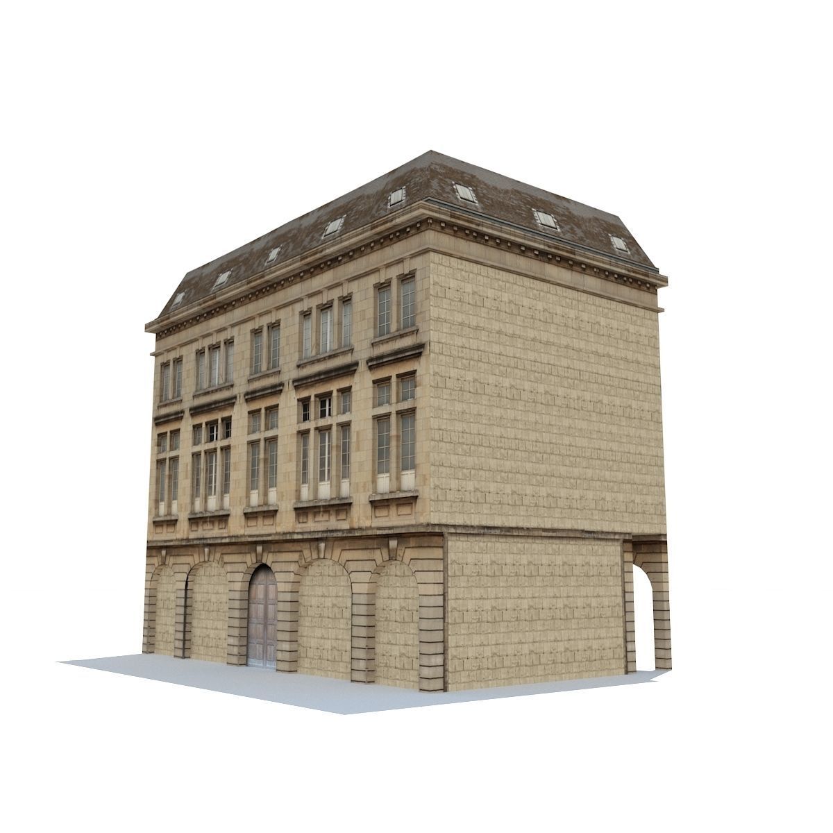 Apartment House 204 Low-poly 3D model_5