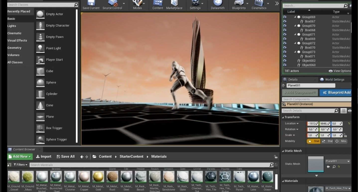 Skyscraper Lush Water Project - Game Ready Low-poly 3D model_10