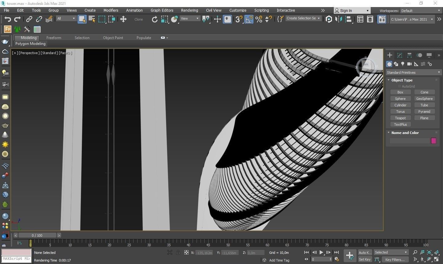 Skyscraper Lush Water Project - Game Ready Low-poly 3D model_11