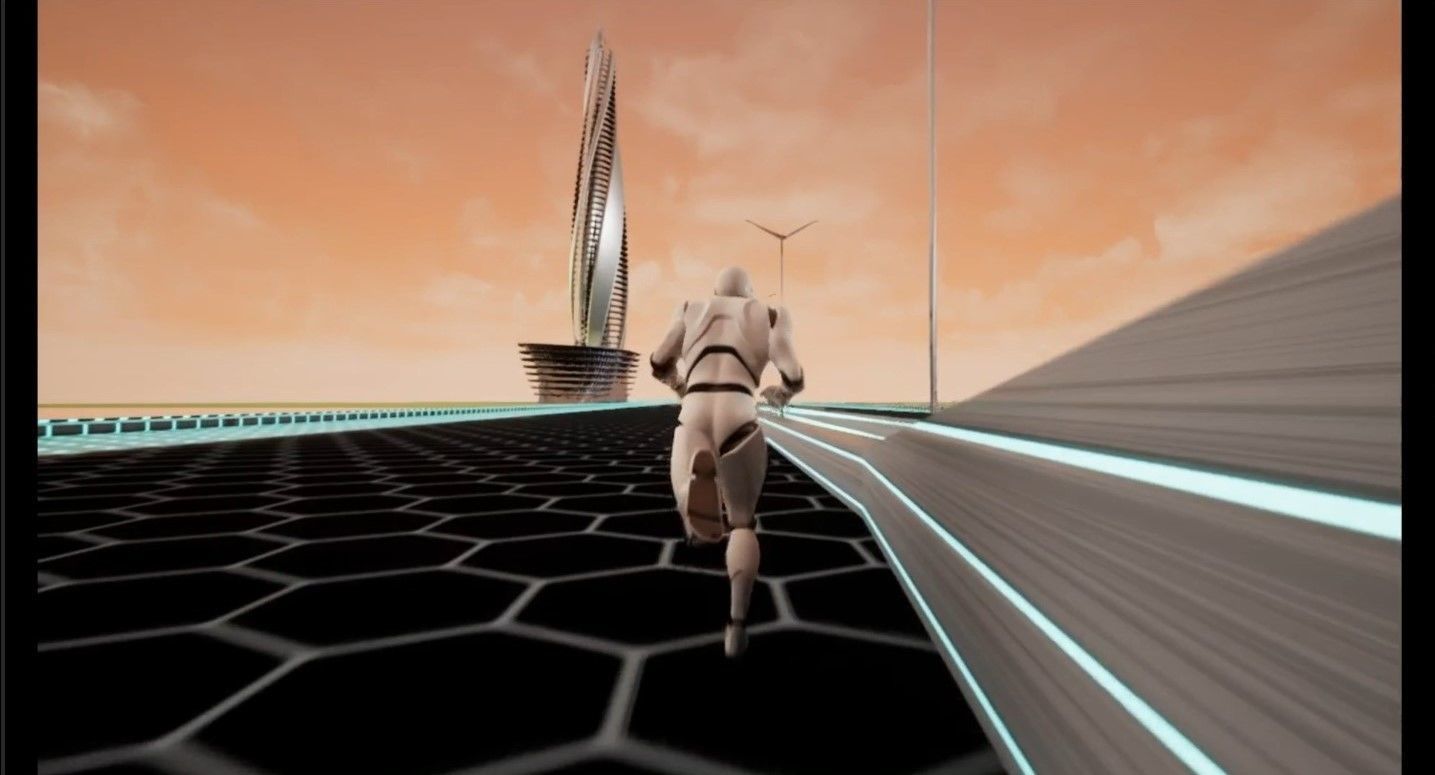 Skyscraper Lush Water Project - Game Ready Low-poly 3D model_8