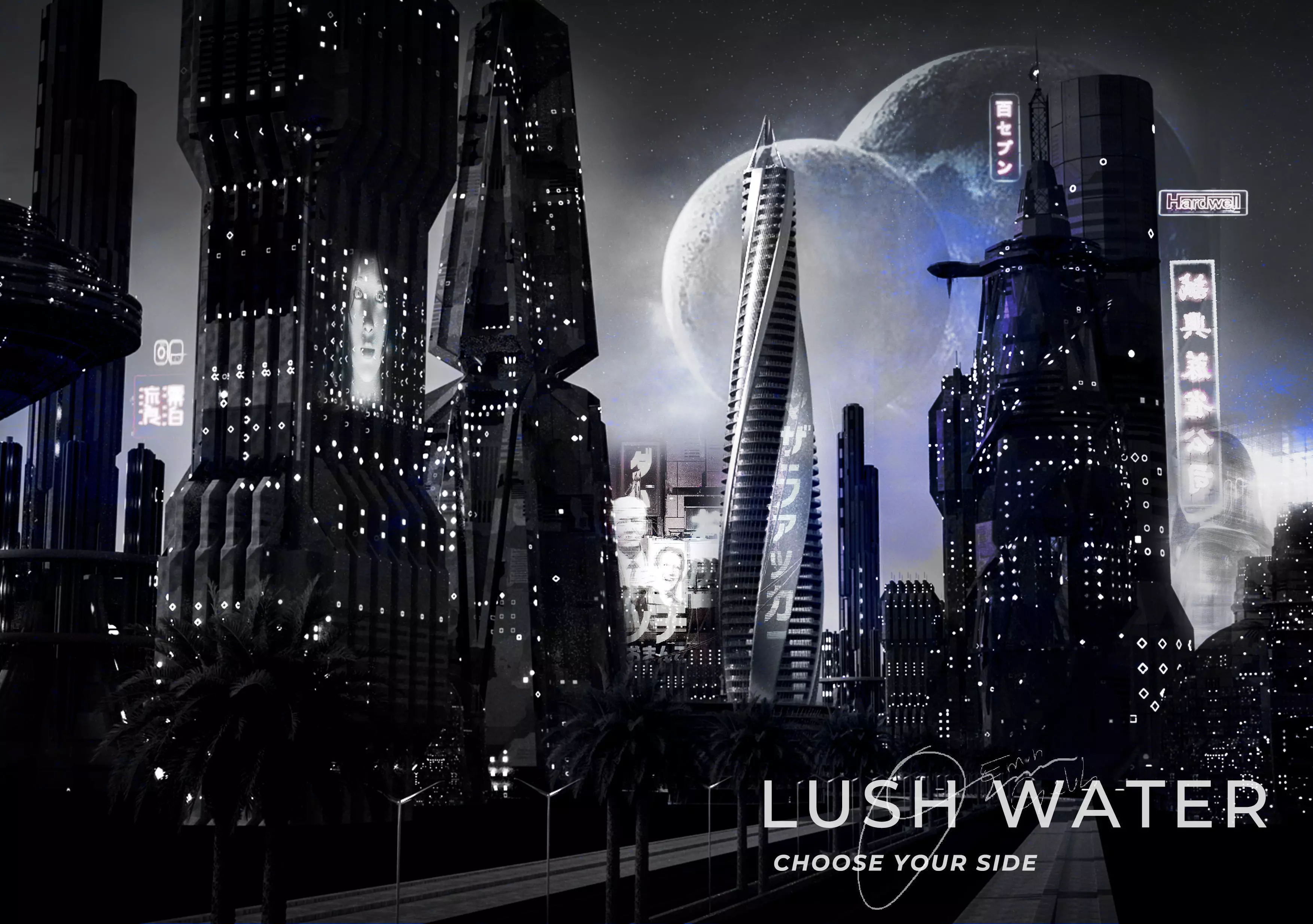 Skyscraper Lush Water Project - Game Ready Low-poly 3D model_0