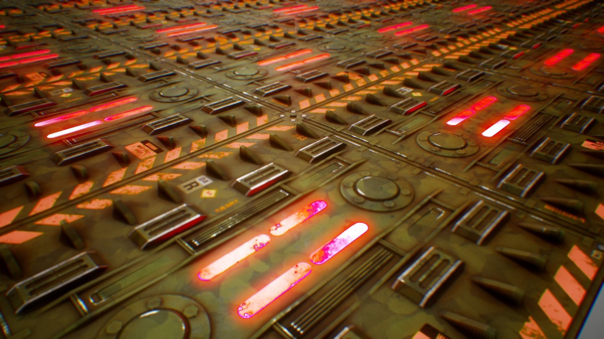 PBR Seamless Sci-Fi Texture 41 Low-poly 3D model_1