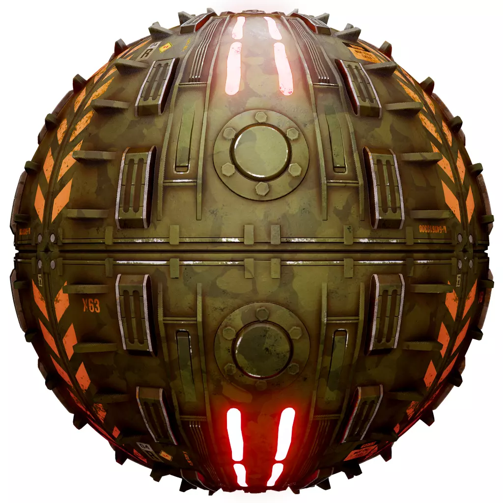 PBR Seamless Sci-Fi Texture 41 Low-poly 3D model_0