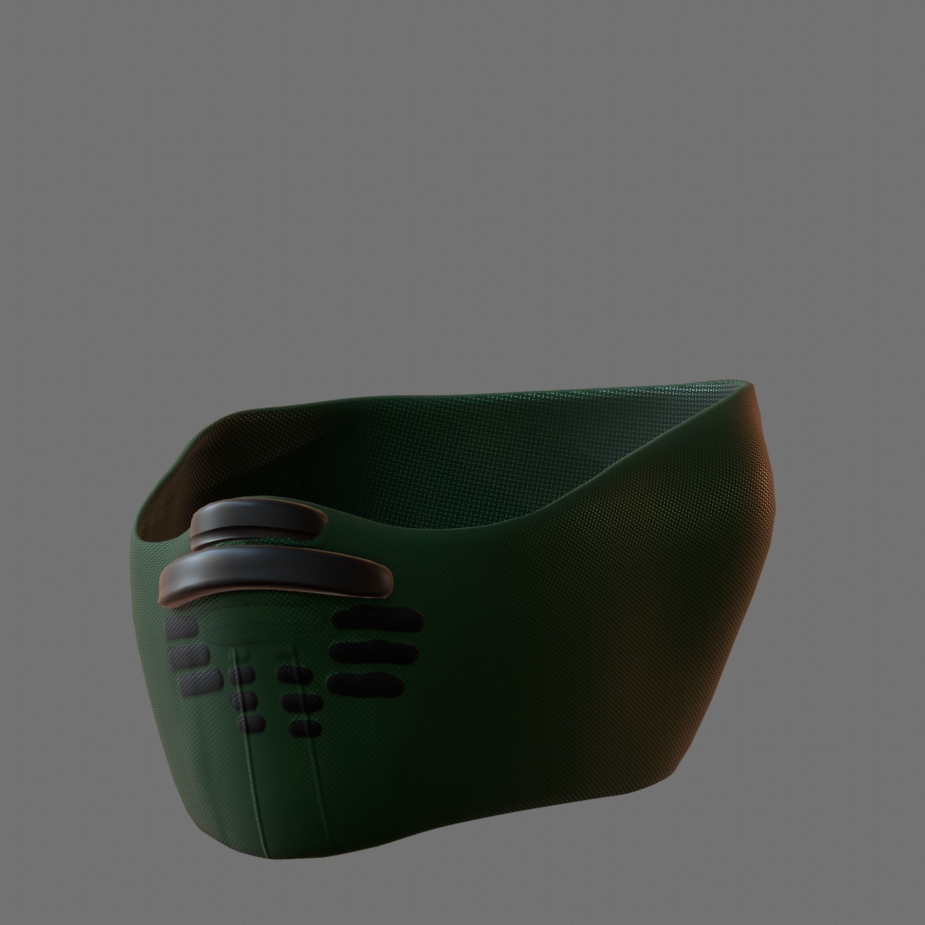 Gas mask helmet 3d model scifi Low-poly Low-poly 3D model_3