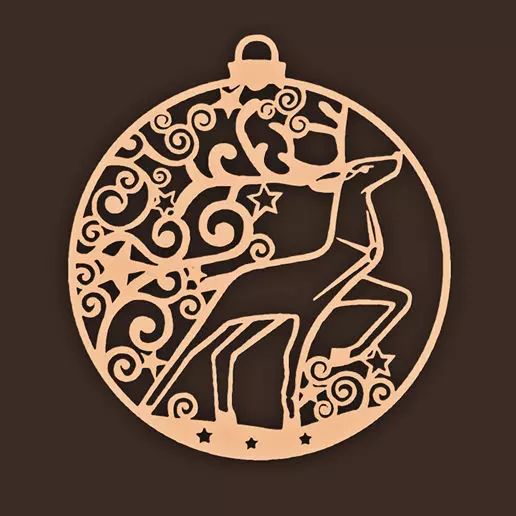 DEER CHRISTMAS 3D print model_0