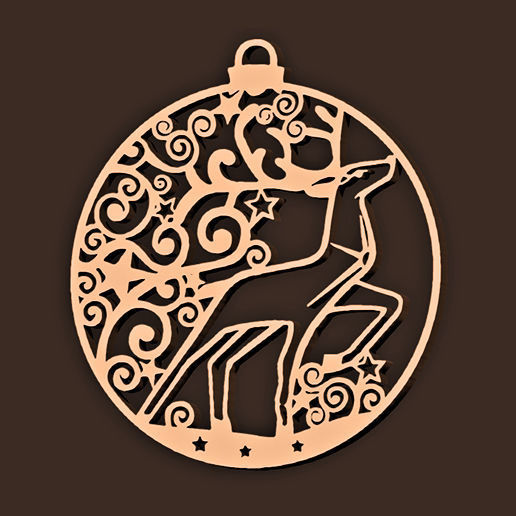 DEER CHRISTMAS 3D print model_1