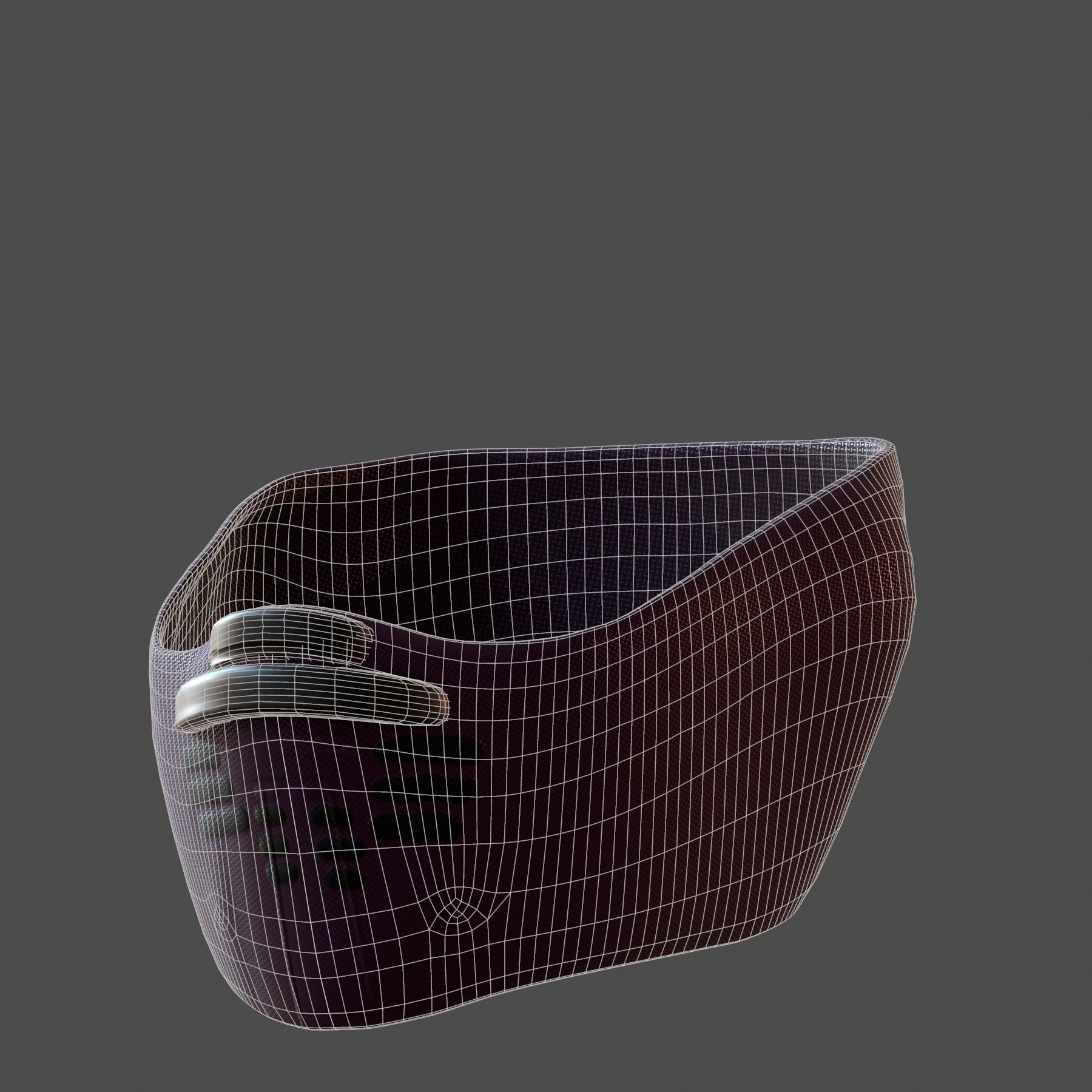 Gas mask helmet 3d model scifi Low-poly Low-poly 3D model_7