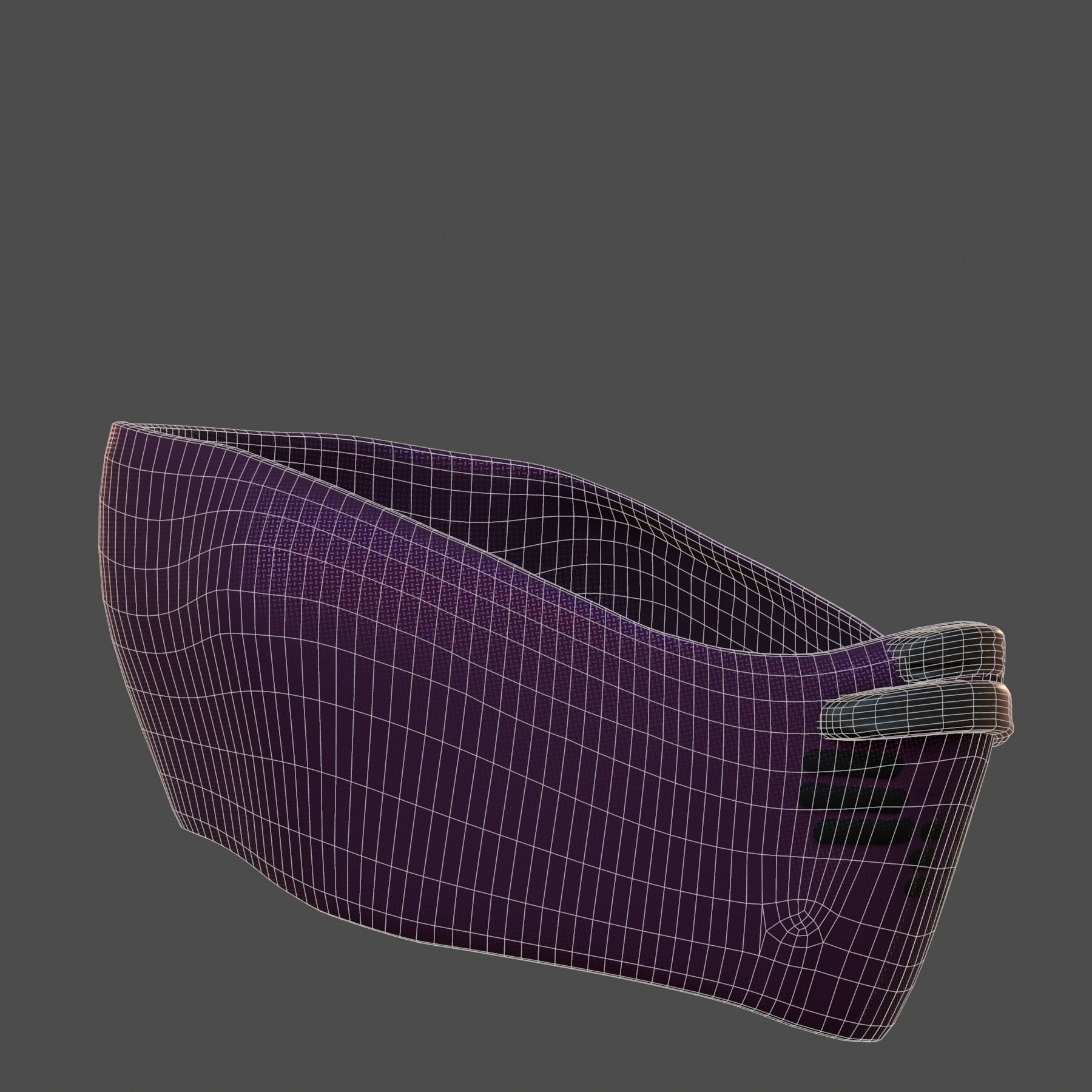 Gas mask helmet 3d model scifi Low-poly Low-poly 3D model_6