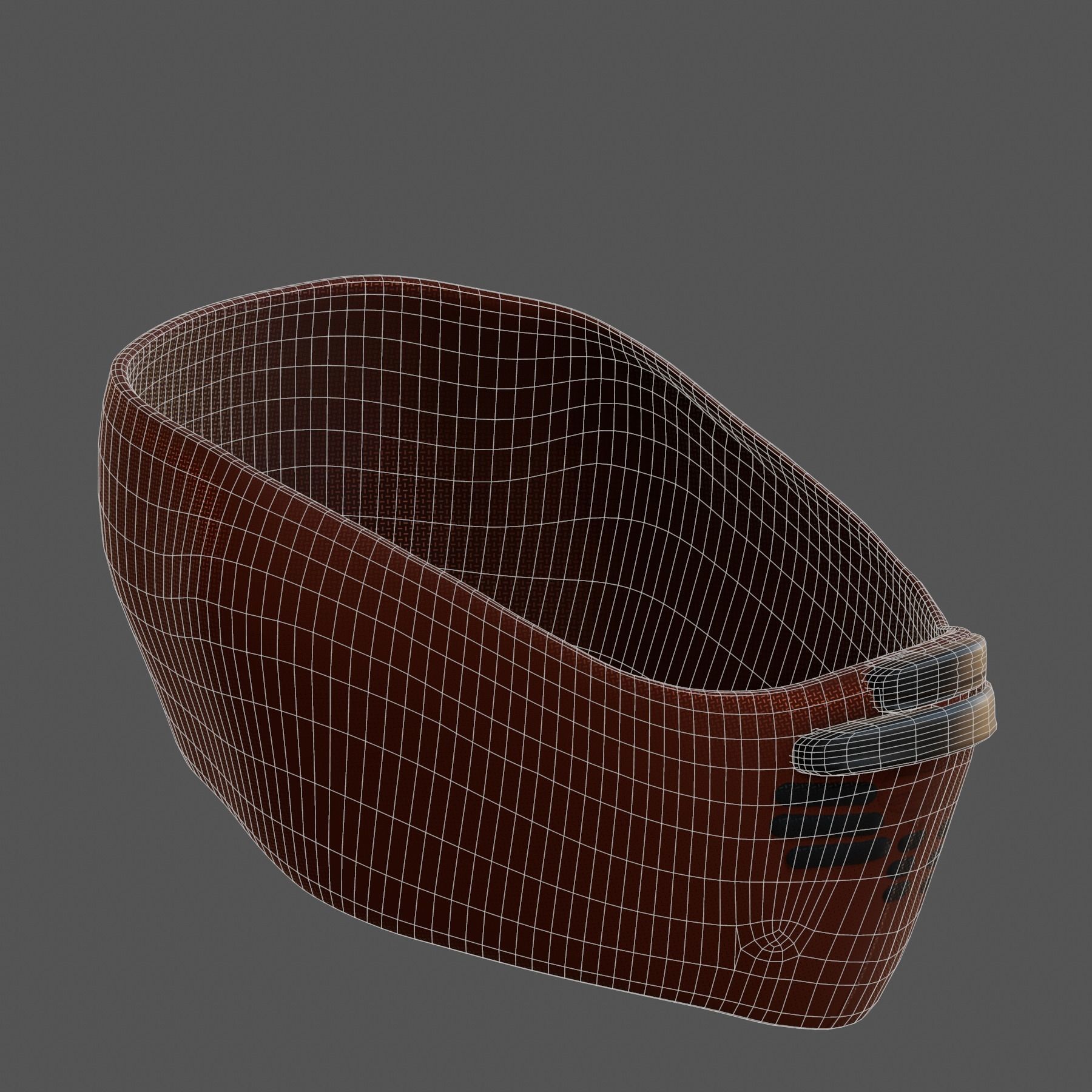 Gas mask helmet 3d model scifi Low-poly Low-poly 3D model_6