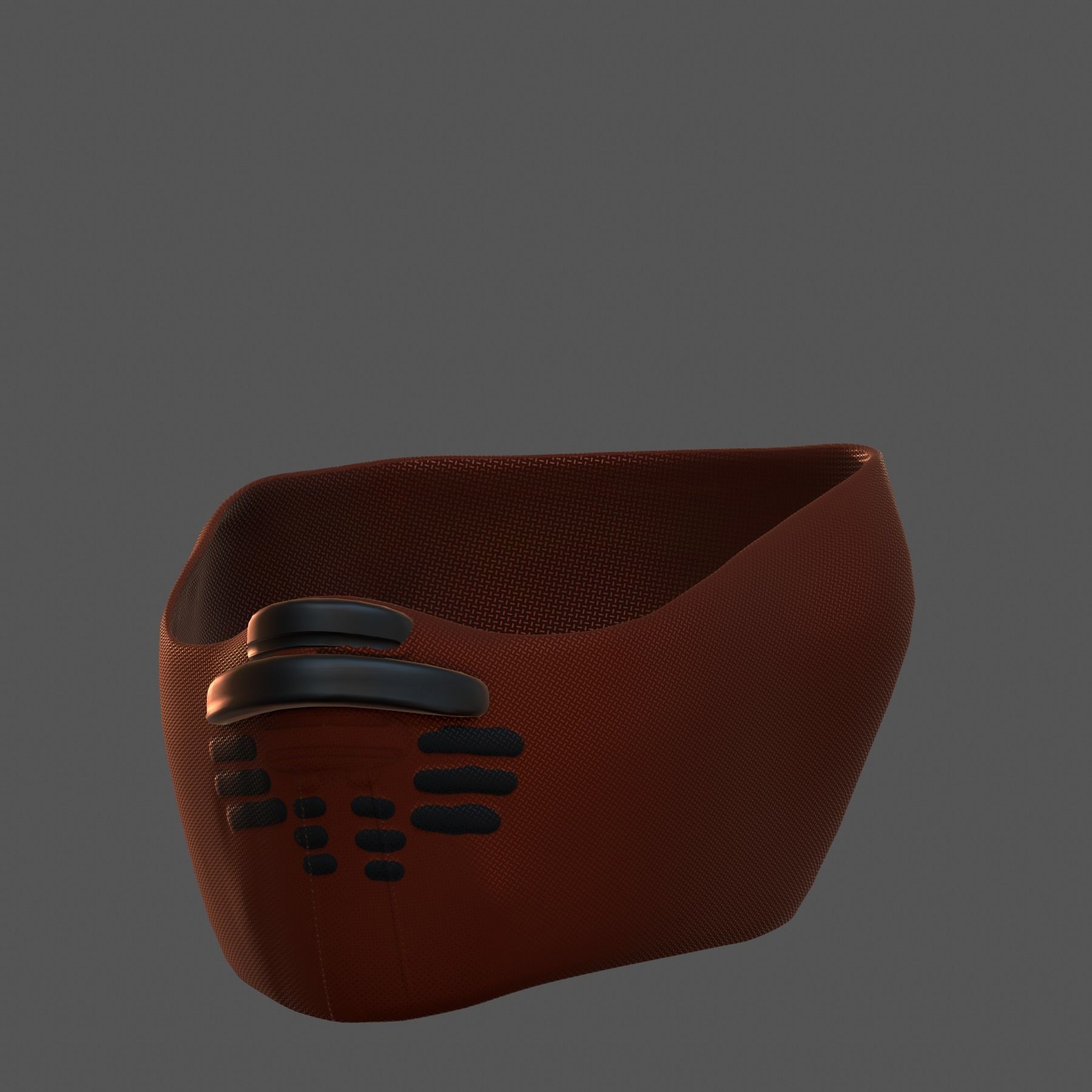 Gas mask helmet 3d model scifi Low-poly Low-poly 3D model_3