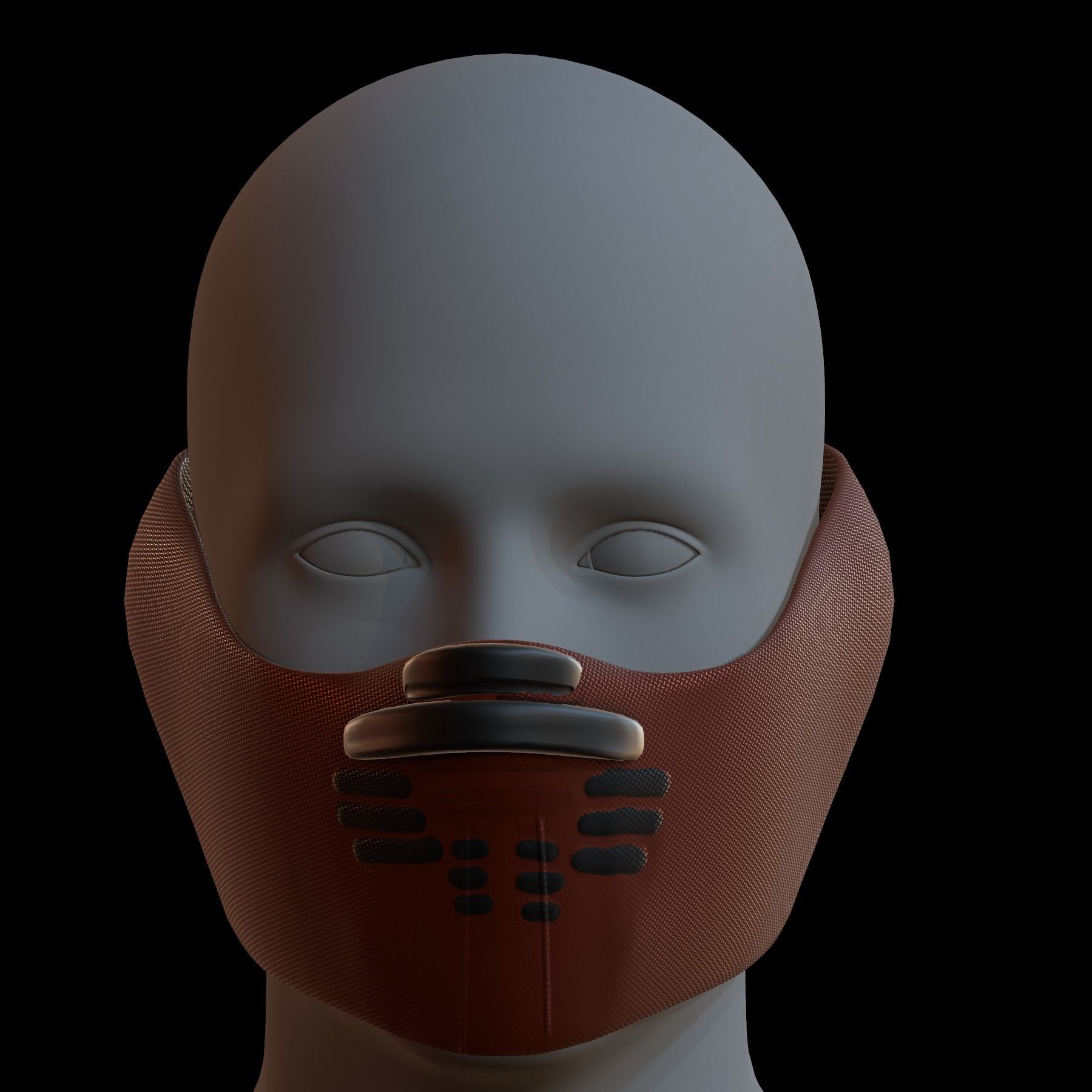 Gas mask helmet 3d model scifi Low-poly Low-poly 3D model_1