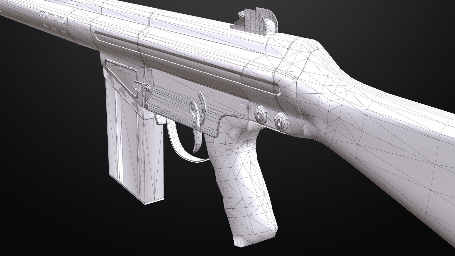 GEWHER 3 - G3 - Model and Textures Low-poly 3D model Low-poly 3D model_8