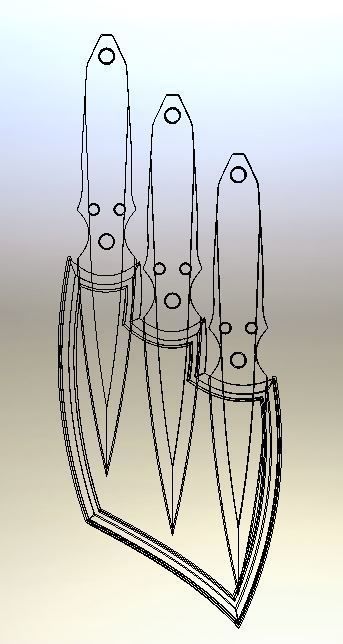 Kunai Throwing Knife Low-poly 3D model_14