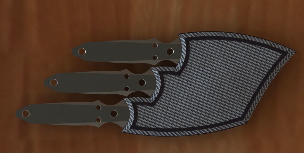 Kunai Throwing Knife Low-poly 3D model_8