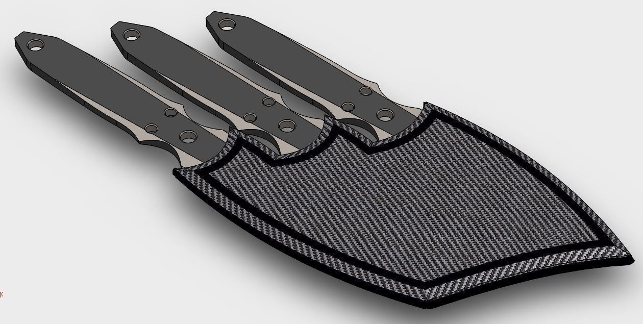 Kunai Throwing Knife Low-poly 3D model_10