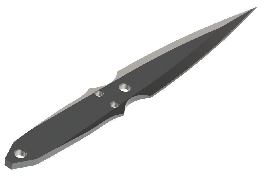 Kunai Throwing Knife Low-poly 3D model_2