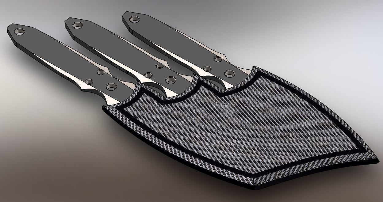 Kunai Throwing Knife Low-poly 3D model_7