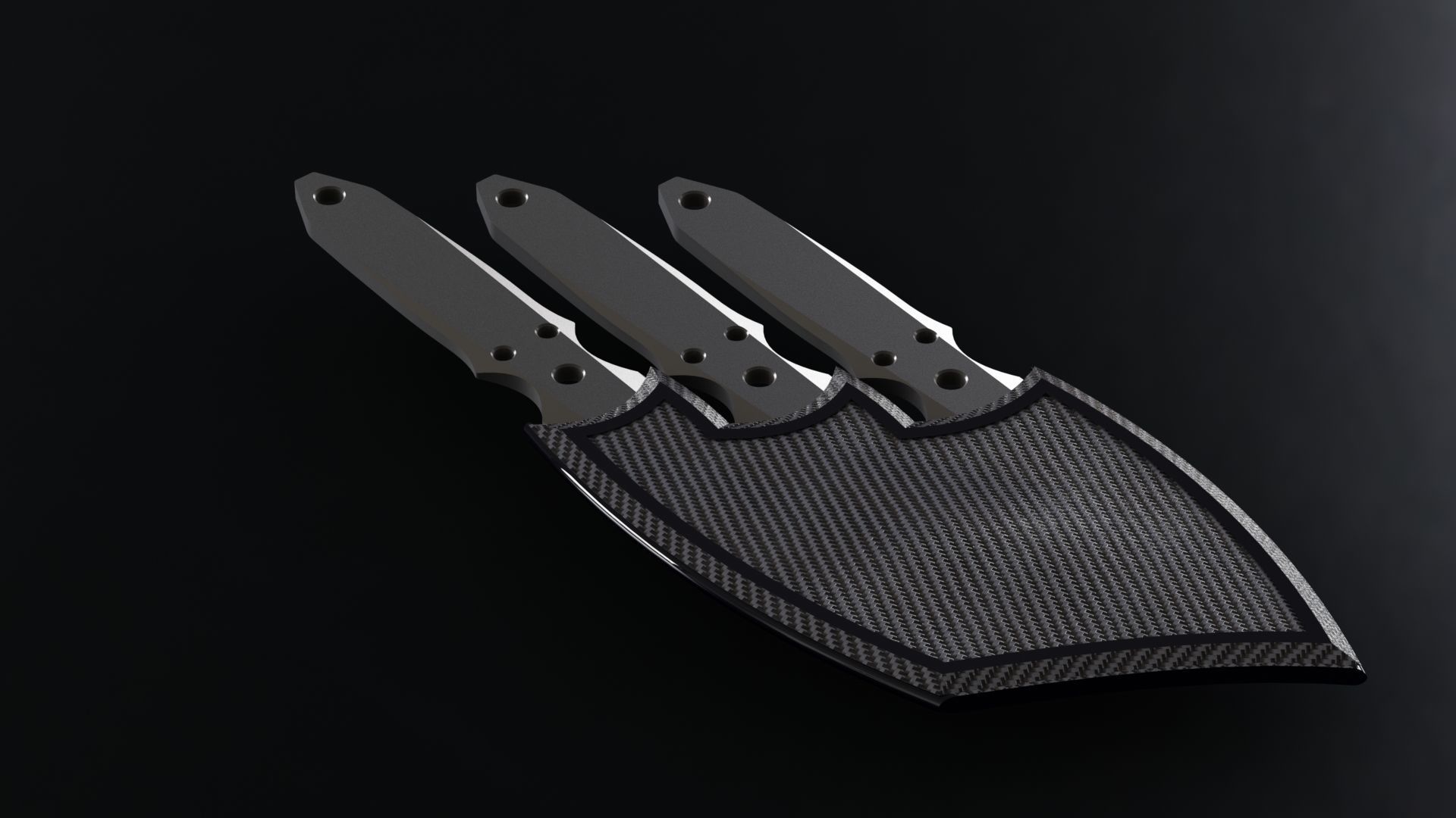 Kunai Throwing Knife Low-poly 3D model_12