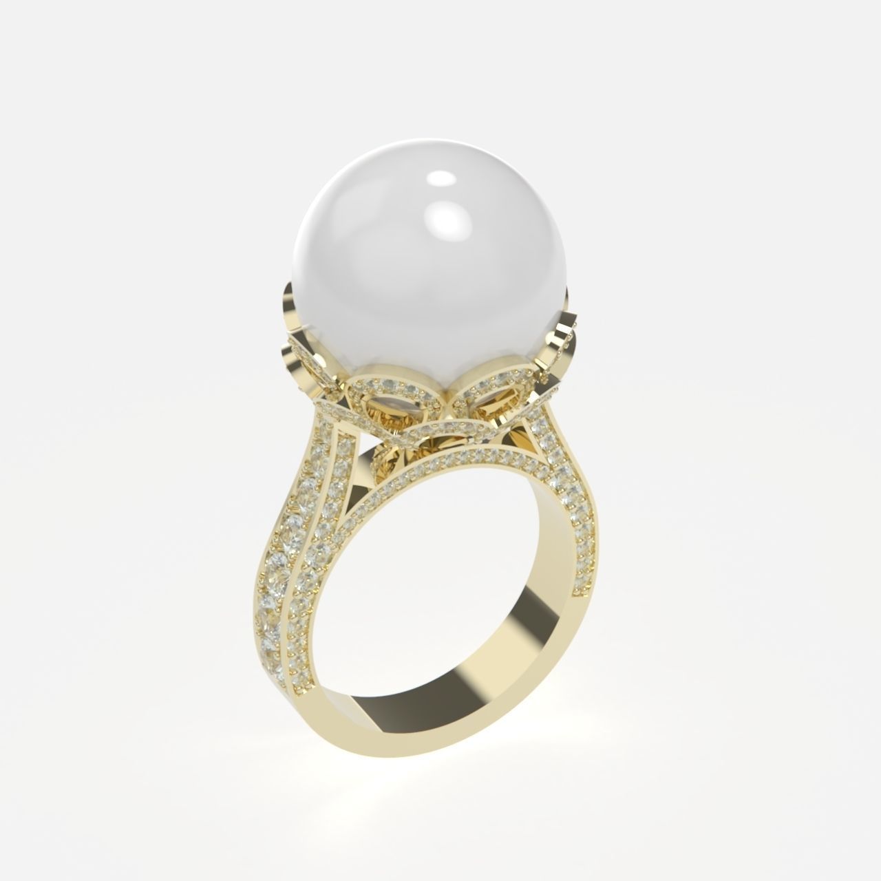ring with pearls 3D print model_10
