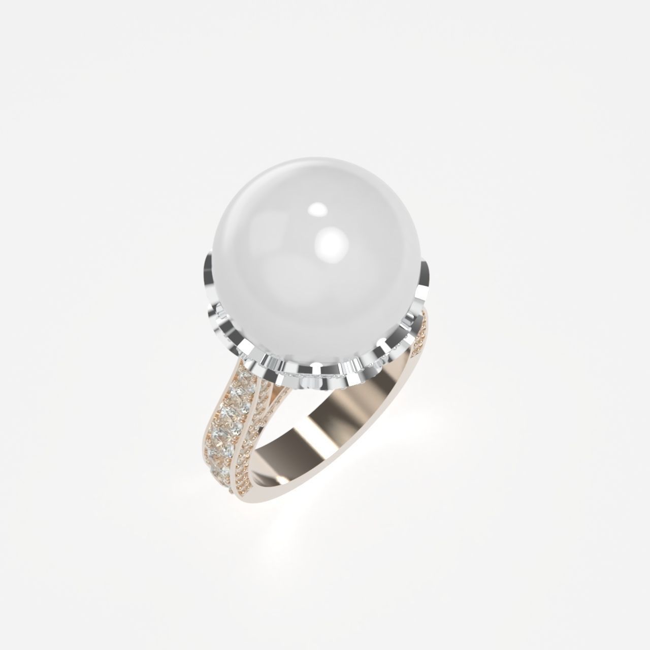 ring with pearls 3D print model_5