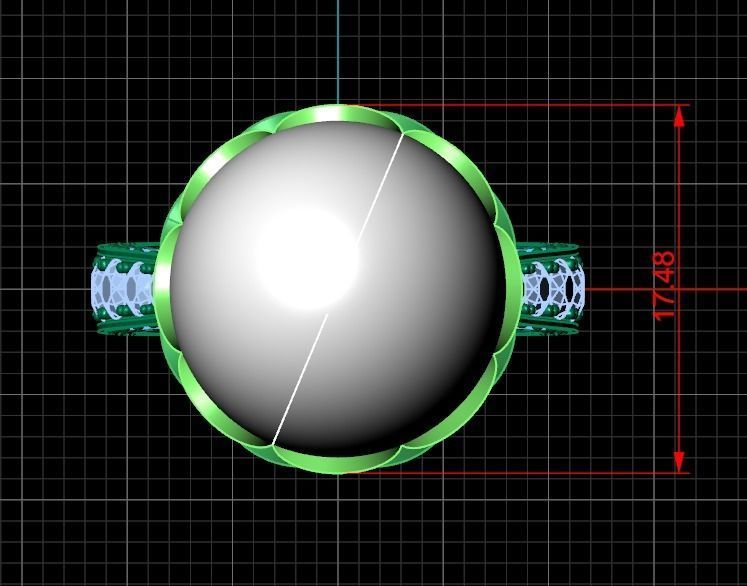 ring with pearls 3D print model_17