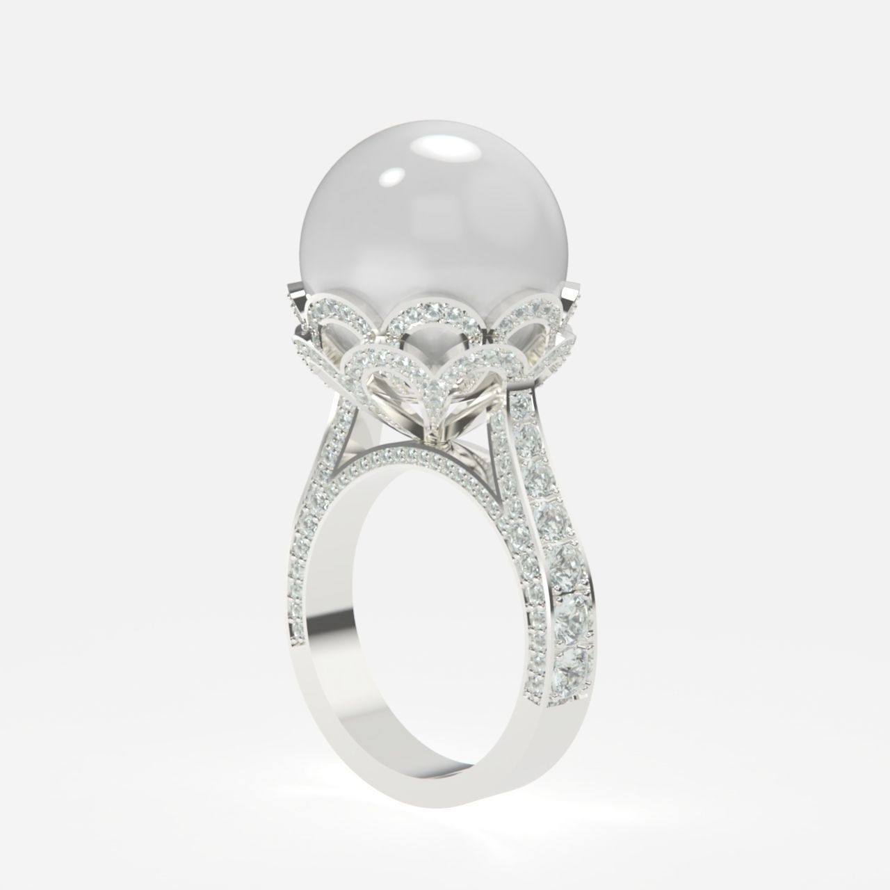 ring with pearls 3D print model_7