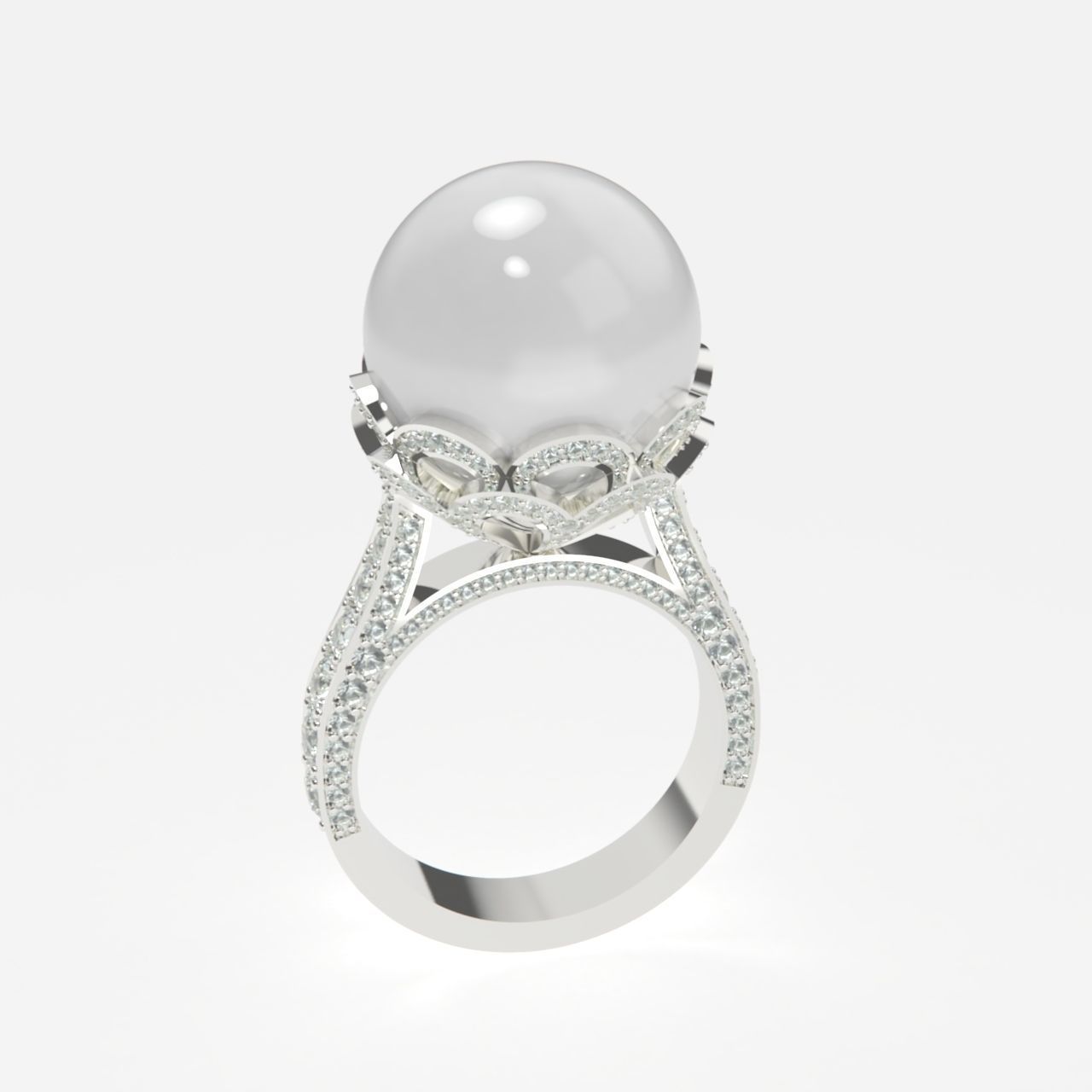 ring with pearls 3D print model_6