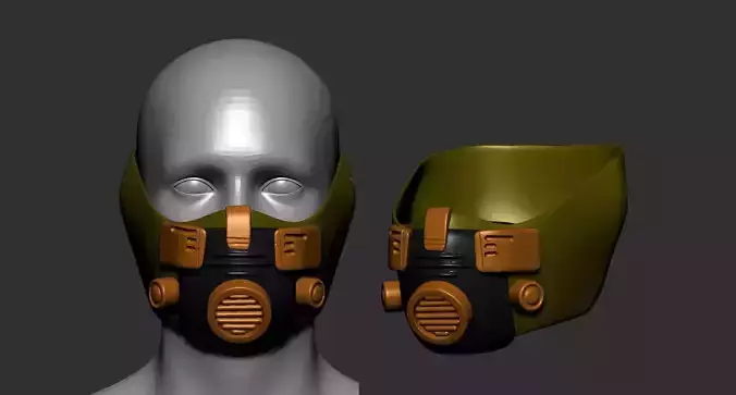 helmet high poly sculpt 3d printable 