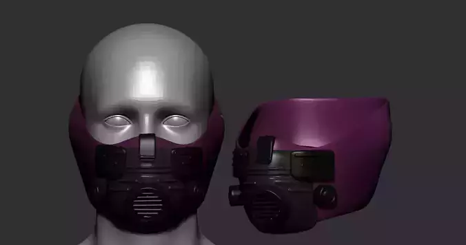 helmet high poly sculpt 3d printable 