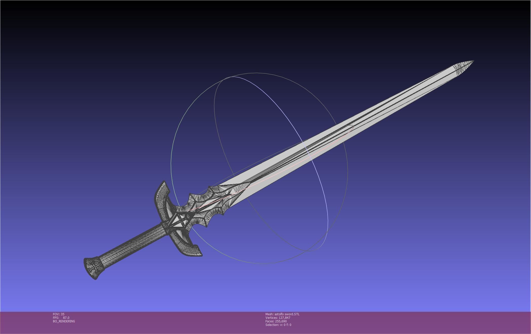 Fate Astolfo Sword Printable Assembly 3D print model_104