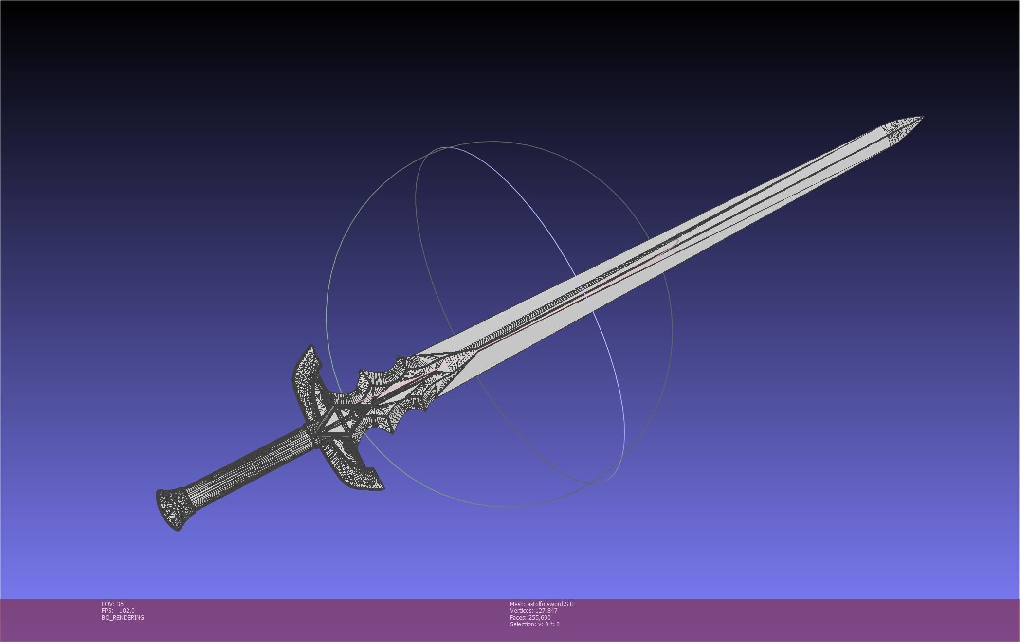Fate Astolfo Sword Printable Assembly 3D print model_103