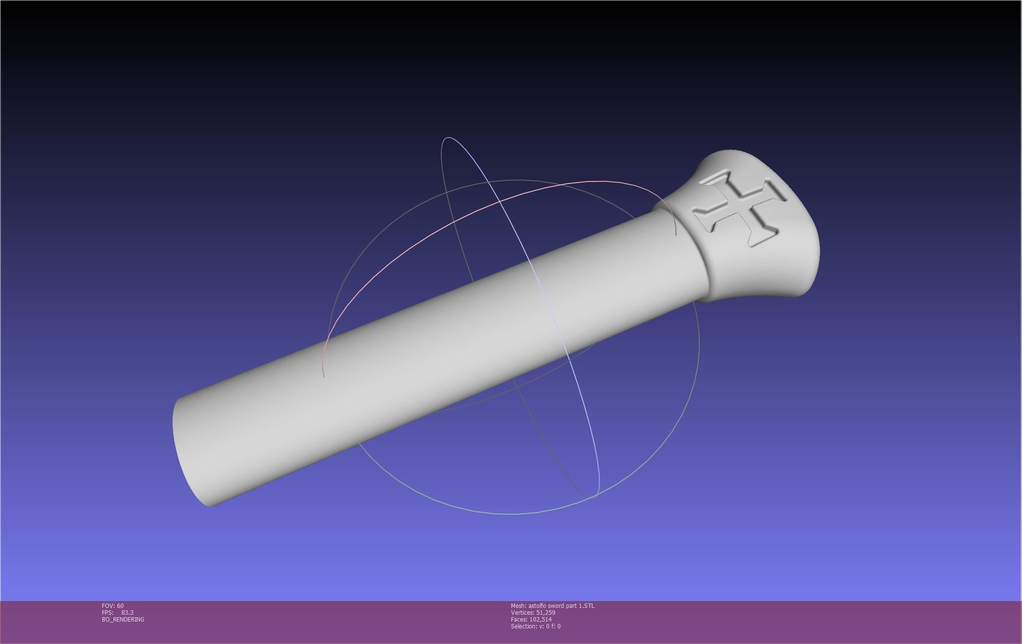 Fate Astolfo Sword Printable Assembly 3D print model_140