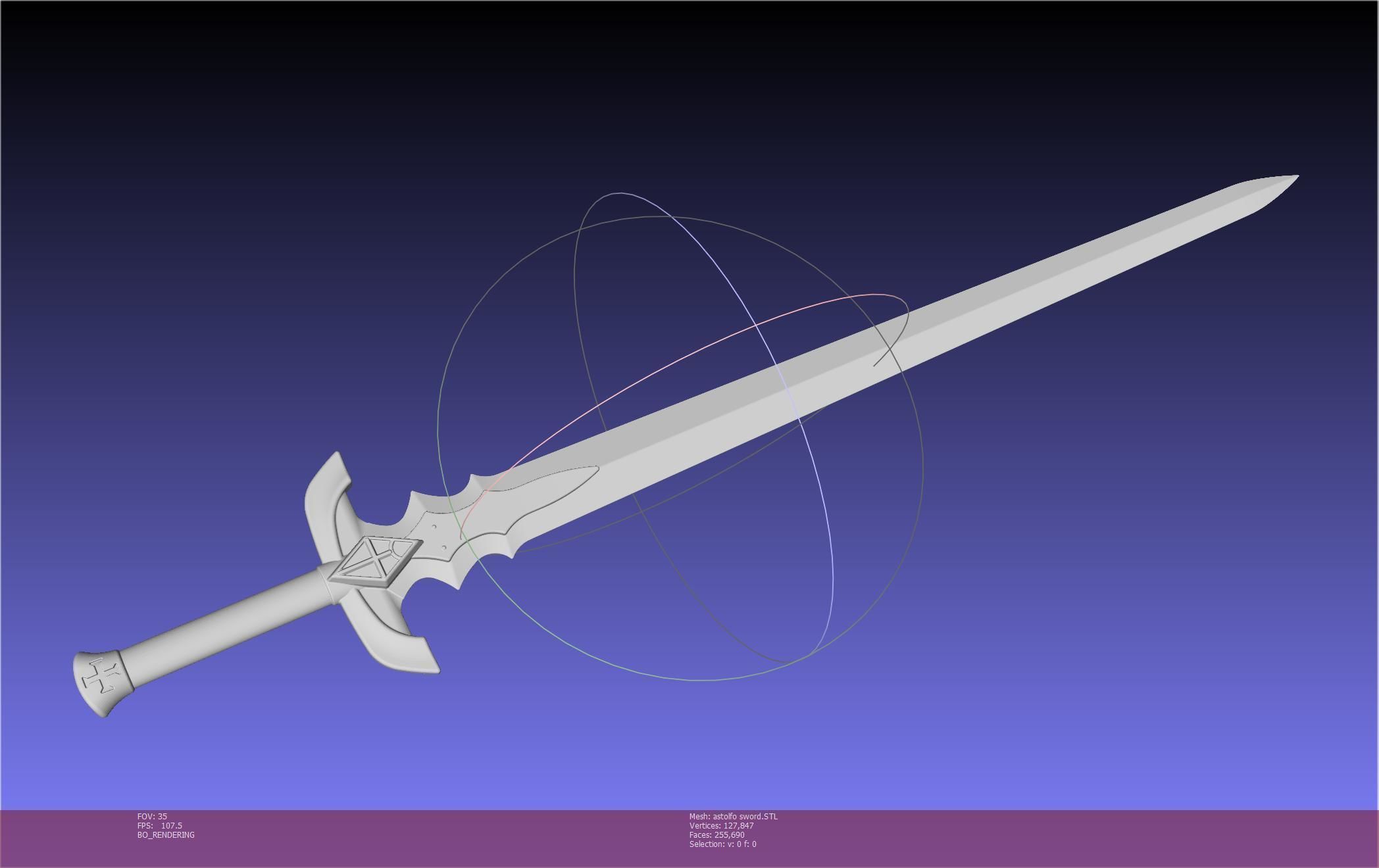 Fate Astolfo Sword Printable Assembly 3D print model_123