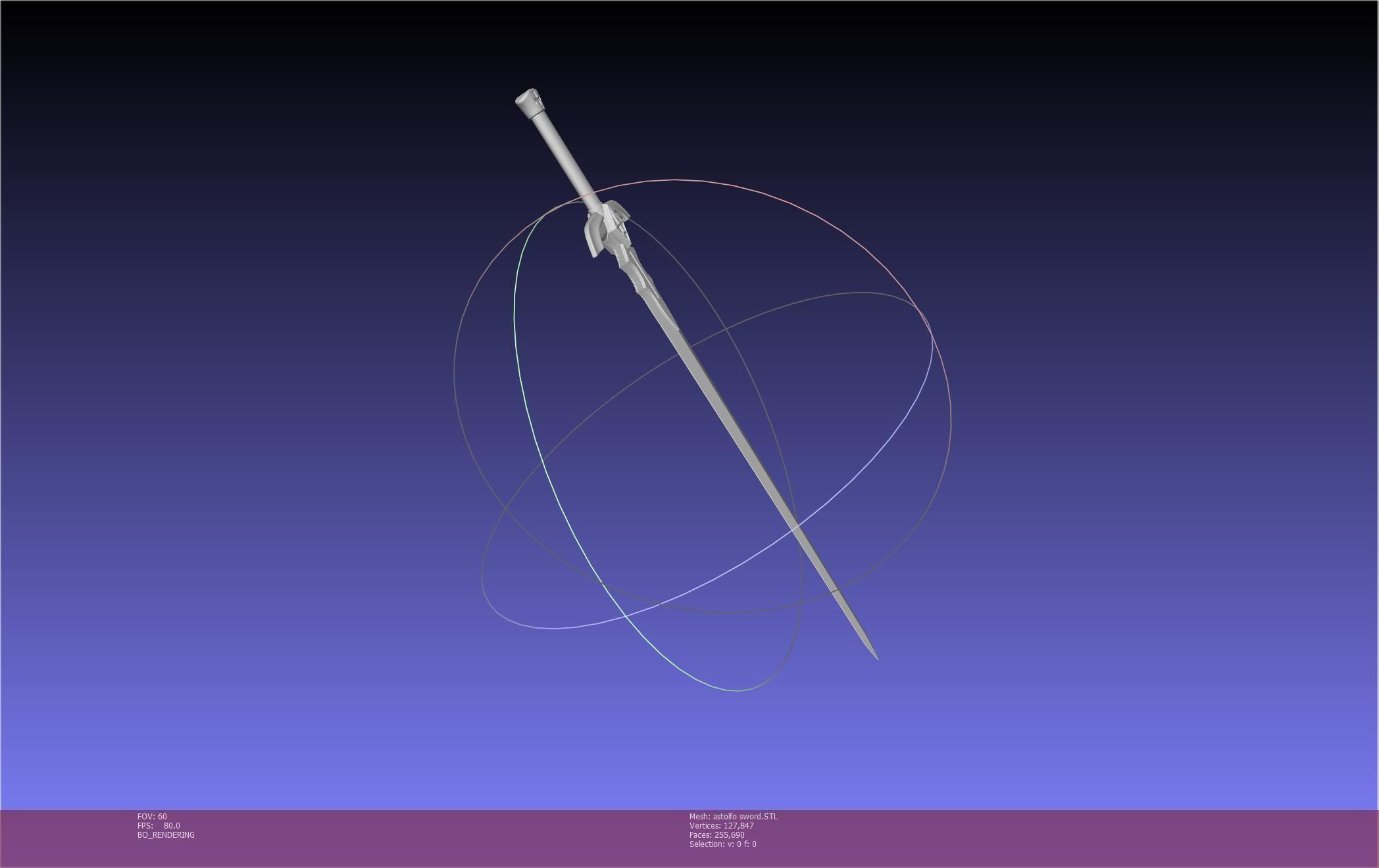 Fate Astolfo Sword Printable Assembly 3D print model_3