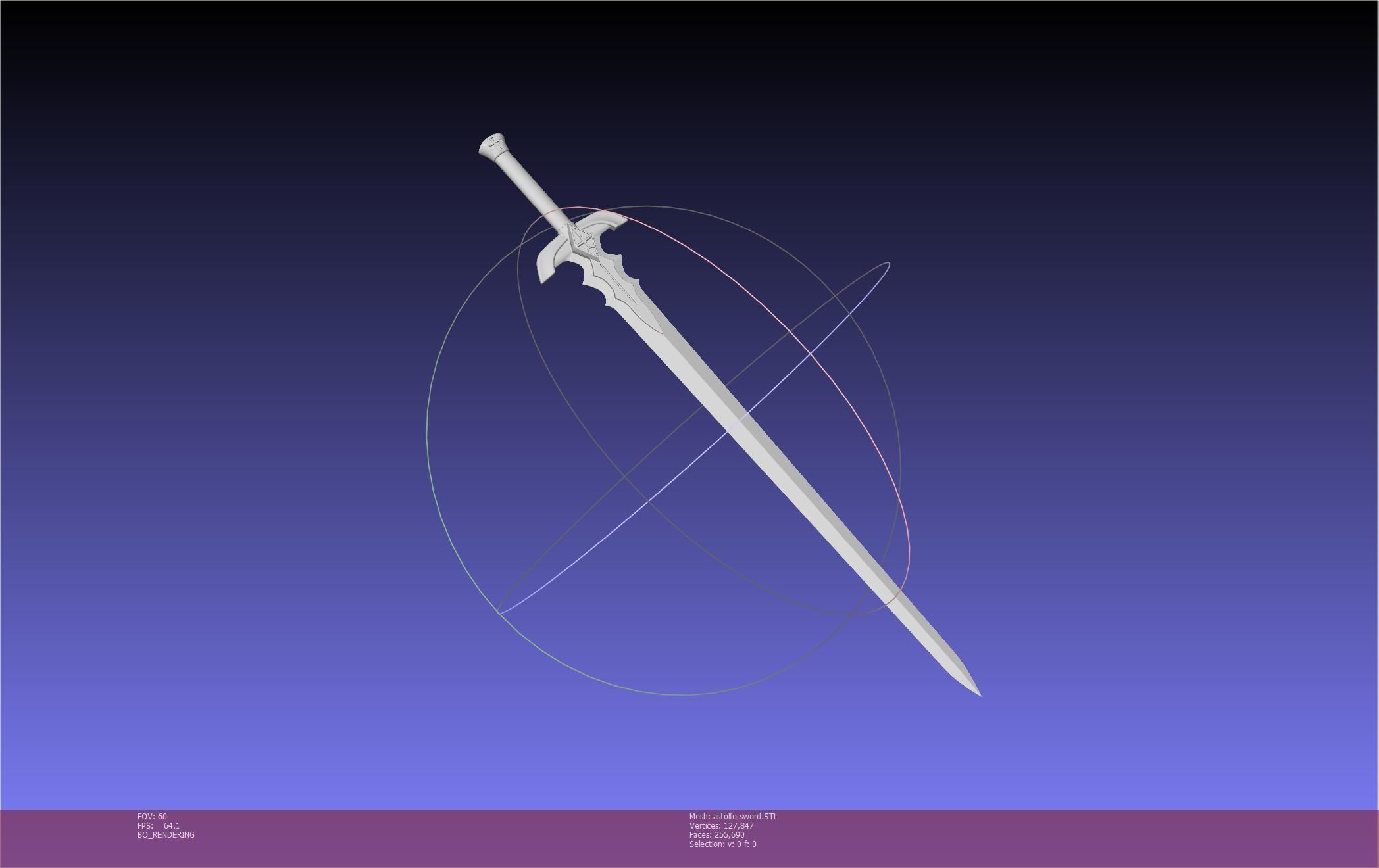 Fate Astolfo Sword Printable Assembly 3D print model_13