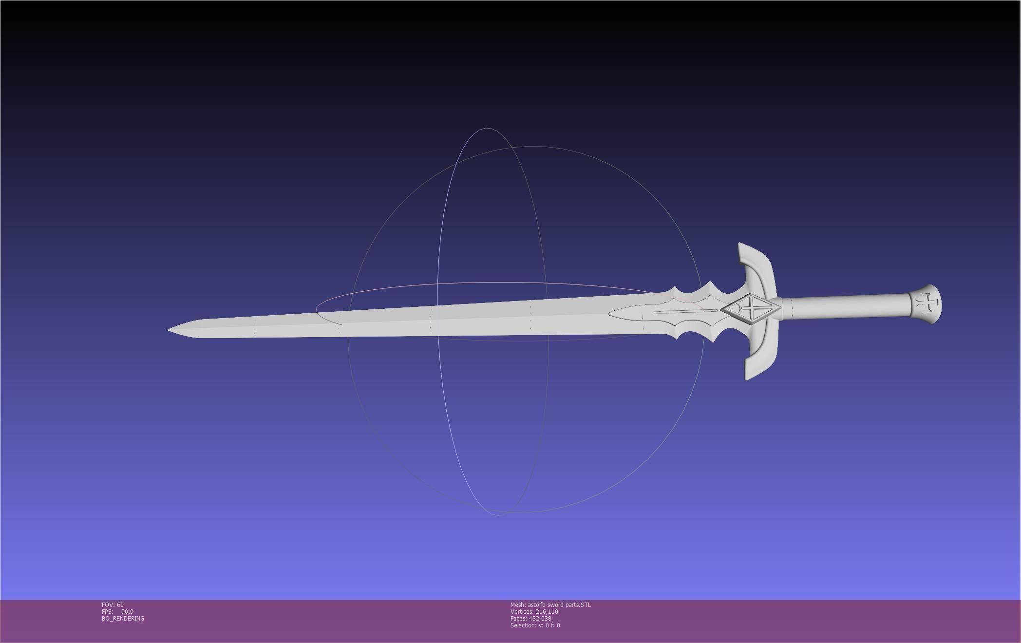 Fate Astolfo Sword Printable Assembly 3D print model_127