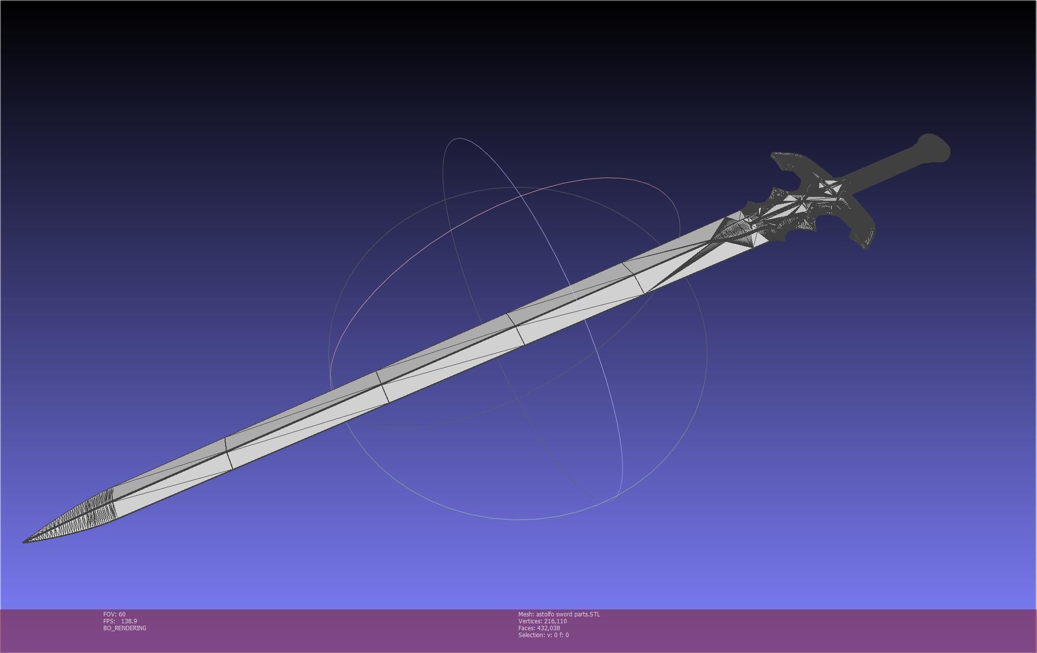 Fate Astolfo Sword Printable Assembly 3D print model_105