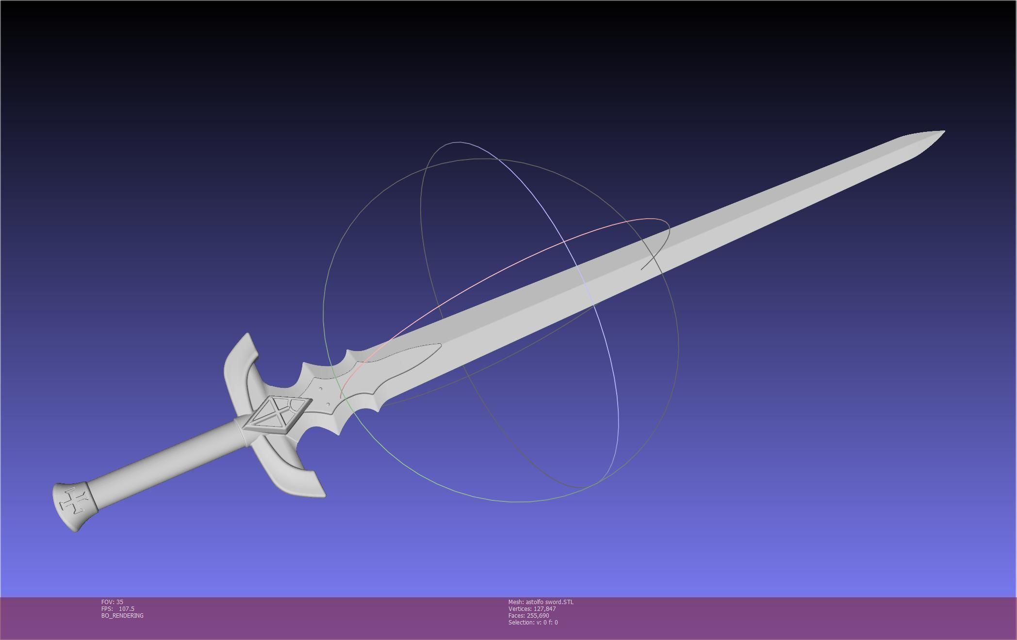 Fate Astolfo Sword Printable Assembly 3D print model_98