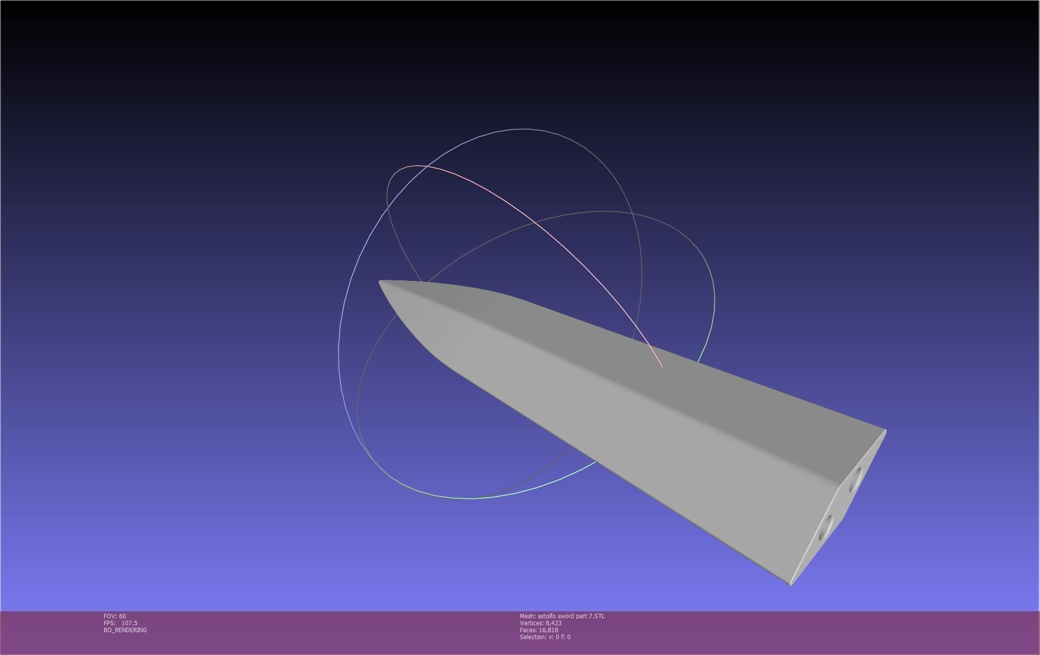 Fate Astolfo Sword Printable Assembly 3D print model_143