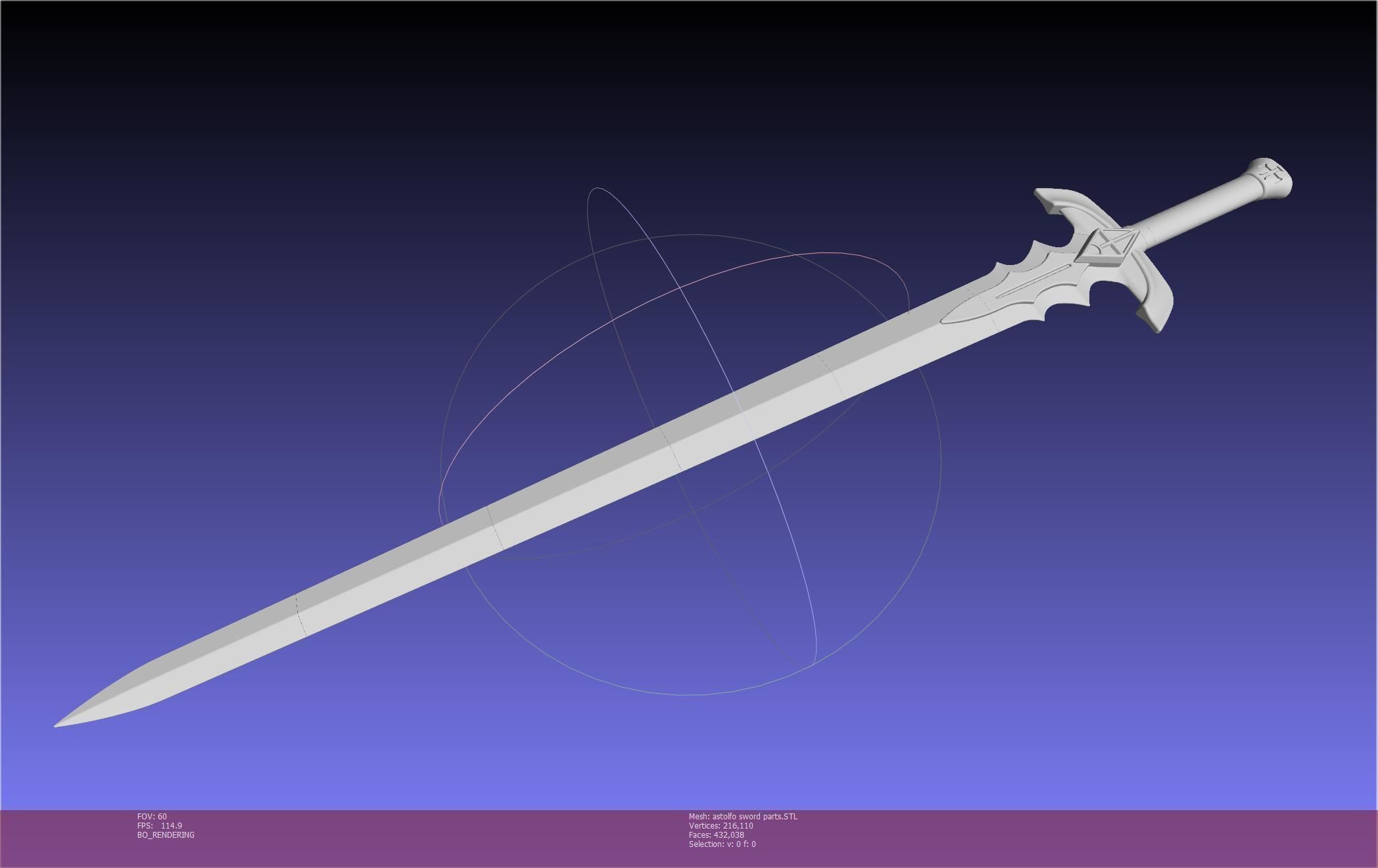Fate Astolfo Sword Printable Assembly 3D print model_106
